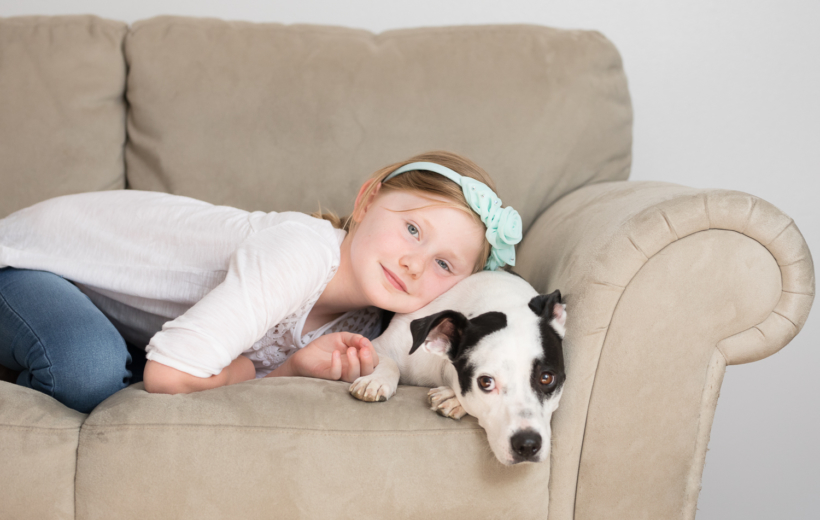 Girl and dog