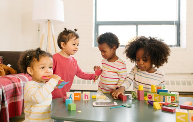 children playing at daycare